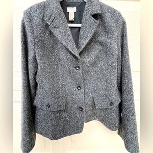 LL Bean Wool Blazer/ short coat size M